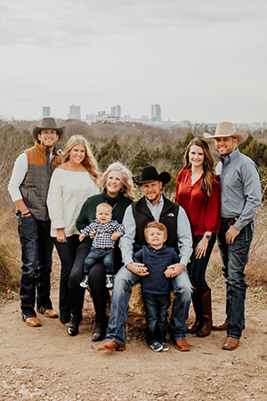 Darren Hall with his family